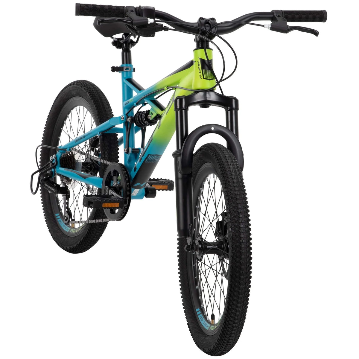 Huffy 20-inch Oxide Boys Mountain Bike, Lime / Blue