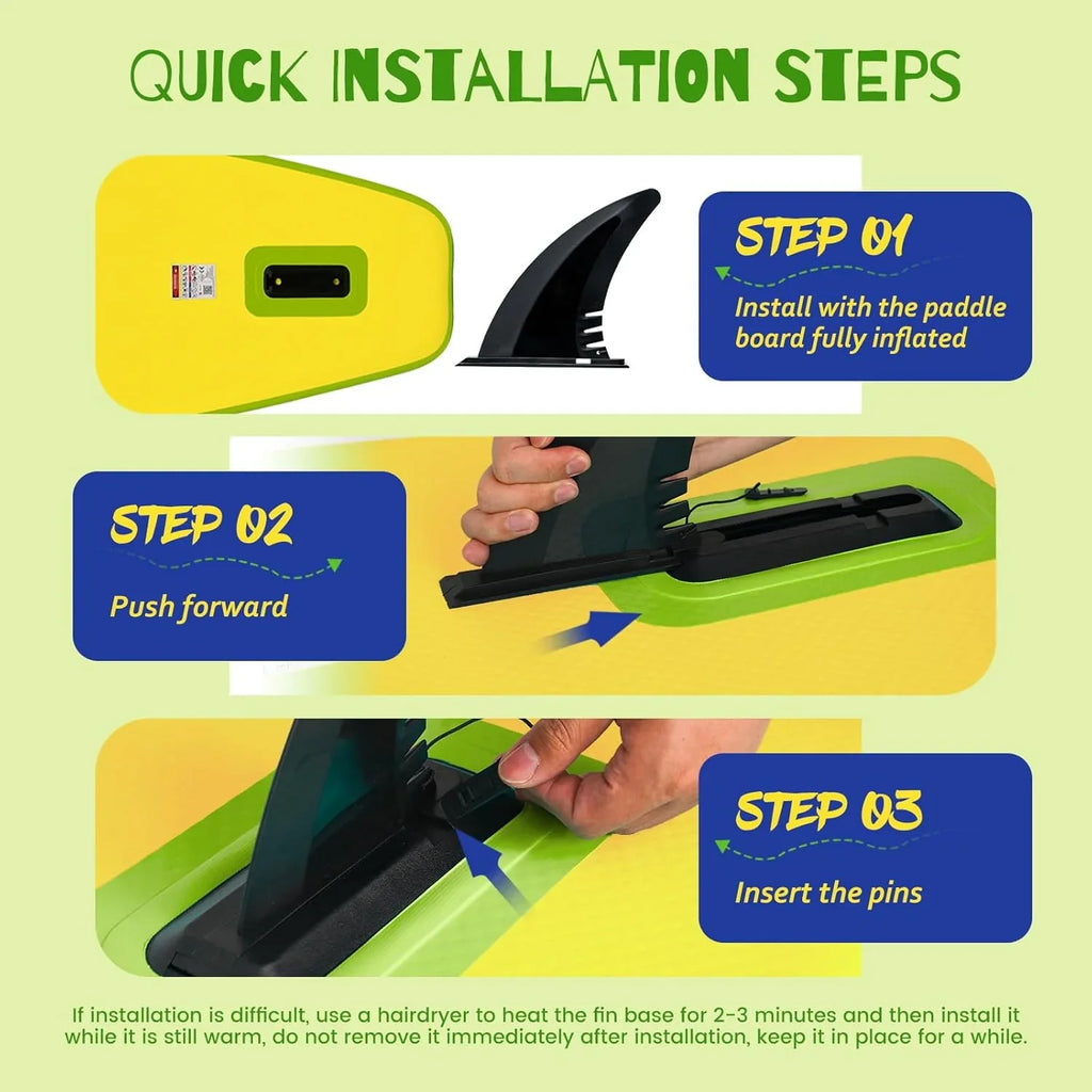 FunWater Inflatable Stand Up Paddle Board, 11 ft x 32 in x 6 in - SUP Paddle Accessories