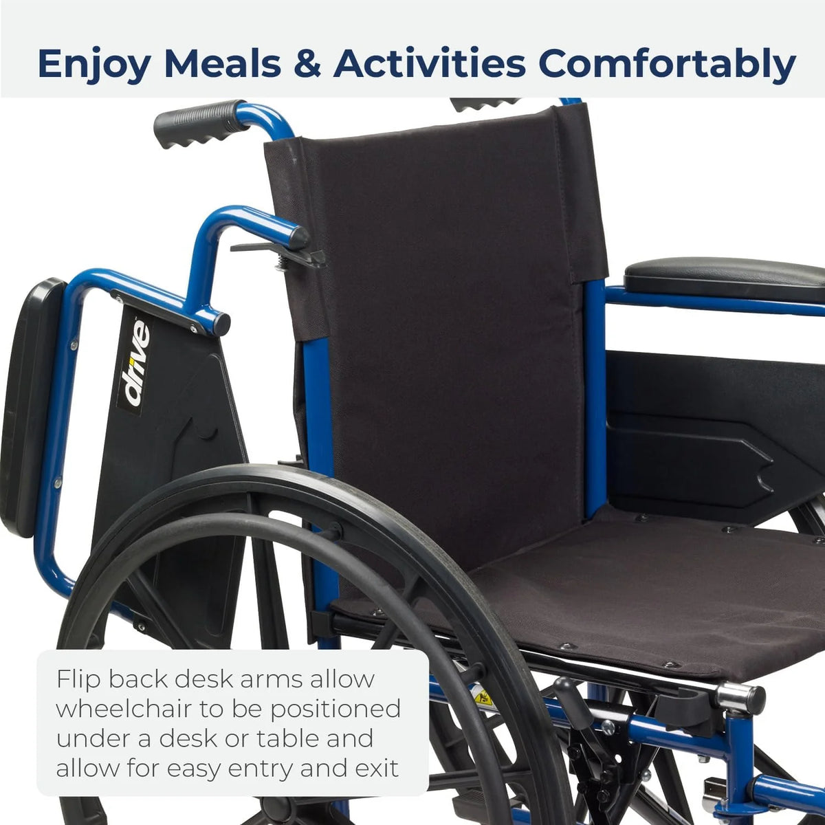 Blue Racing-Style Wheelchair With Swing-Away Footrests, 18 Inches - 530-1-G