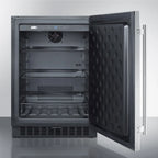 24in Wide Built-In All-Refrigerator With Stainless Steel Cabinet