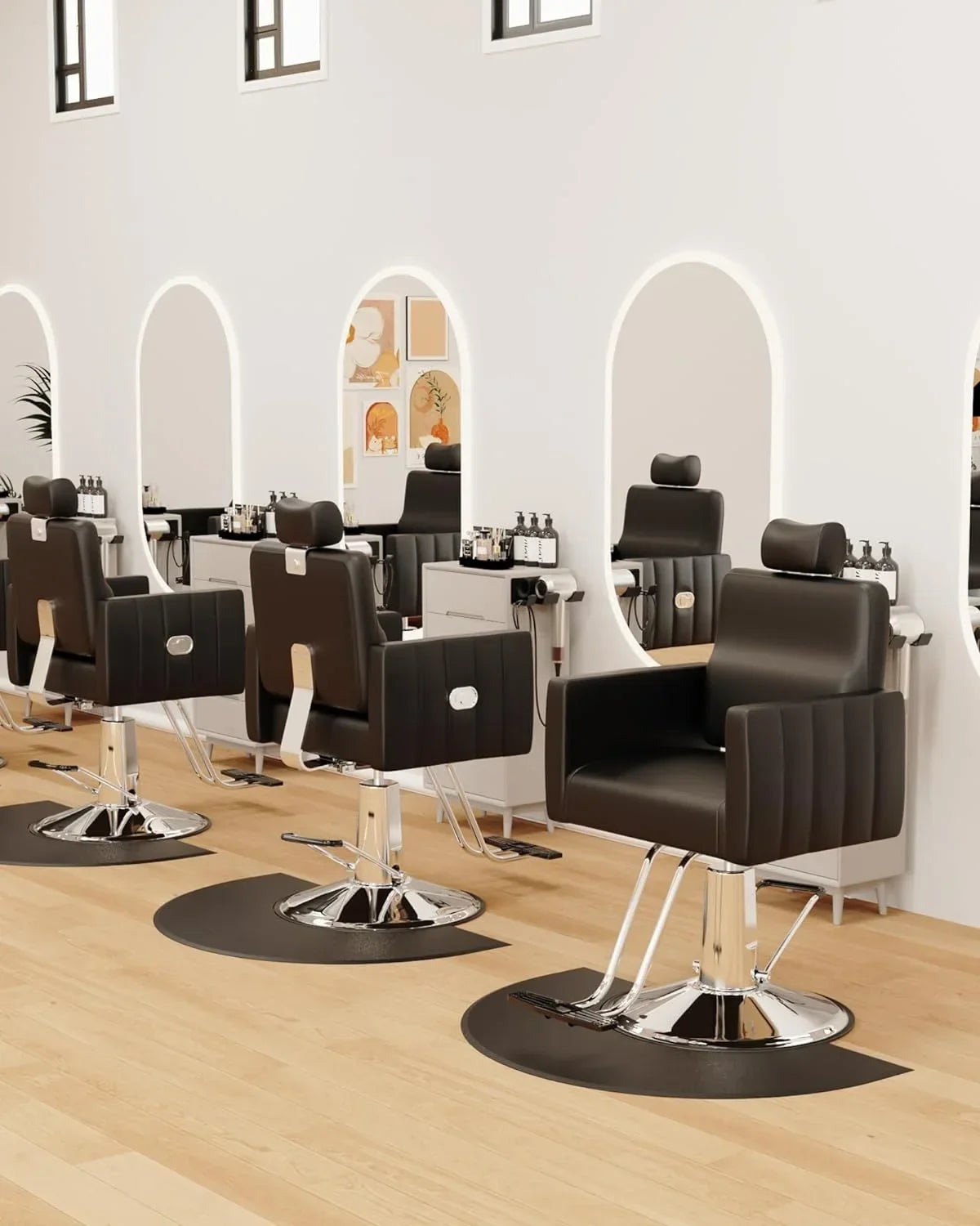 Baasha Reclining Salon Chair With Heavy Duty Hydraulic Pump
