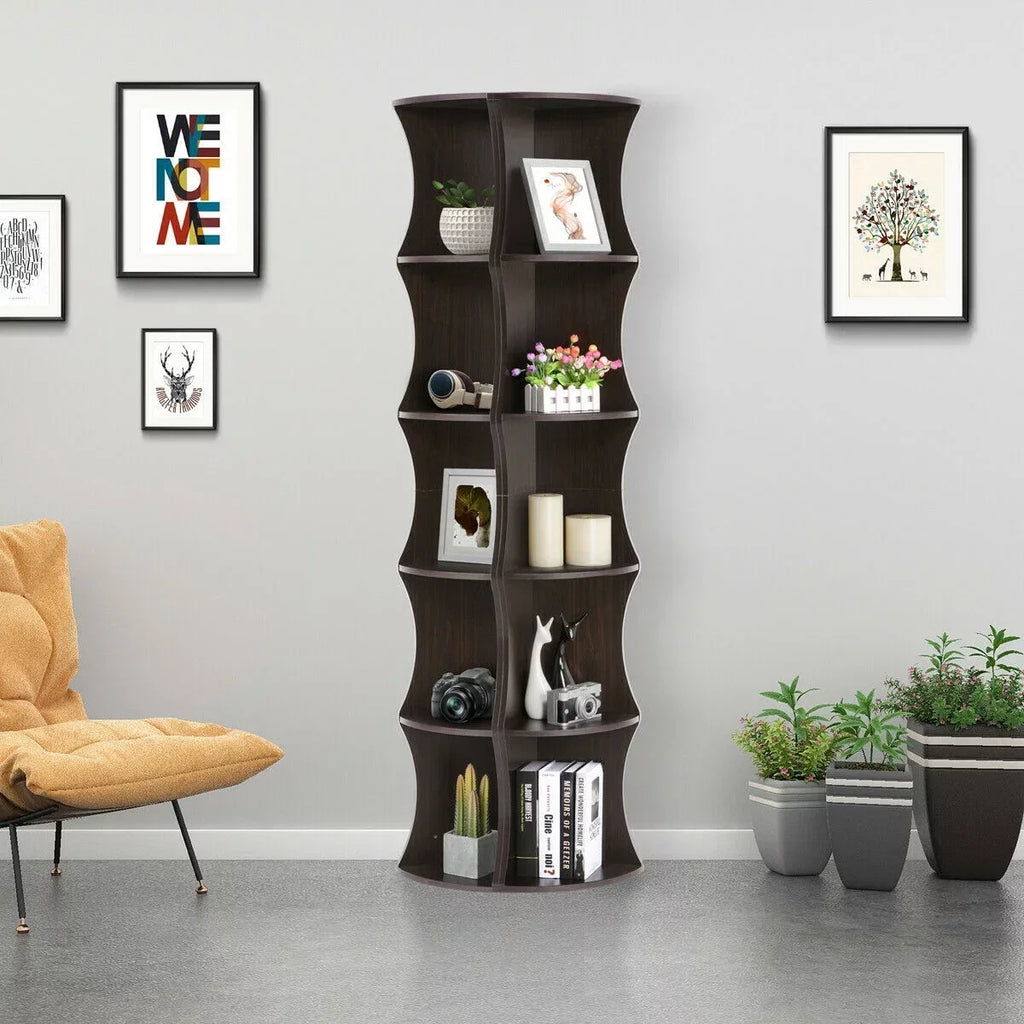 Nesuncia 77in H 5 Tier Corner Shelf Plant Stand Open Bookshelf