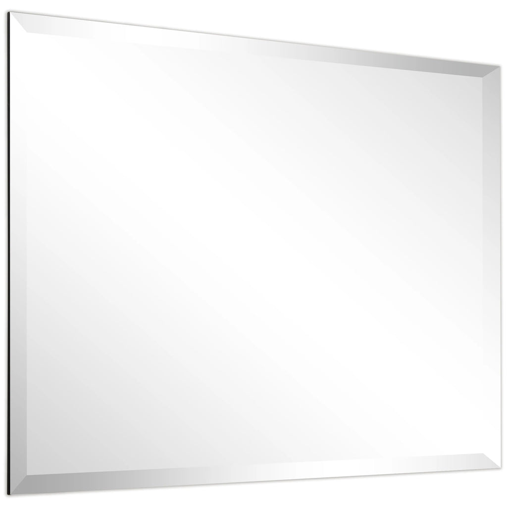 Frameless Beveled Prism Wall Mirror - Clear