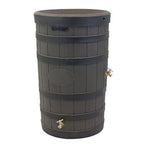 Good Ideas Rain Wizard Rain Barrel 50 Gallon American Oak With Darkened Ribs