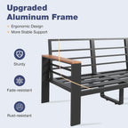 Aoxun Aluminum 7-Seat Patio Sectional With 5 in Cushions, Coffee Table And Waterproof Cover
