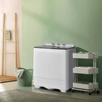 Costway Double Tub Washing Machine, 26 lb Capacity, 18 lb Wash, 8 lb Spin, Drain Pump