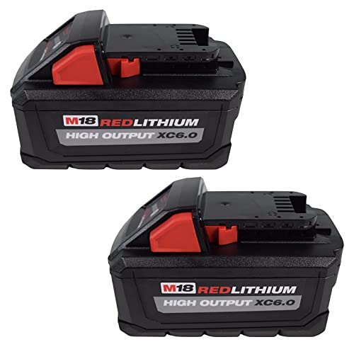 Milwaukee M18 Redlithium High Output XC 6 Ah Lithium-Ion Battery 2-Pack - 48-11-1862