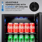 Ivation Freestanding Wine Cellar Mini Fridge, 101-Bottle, Stainless Steel