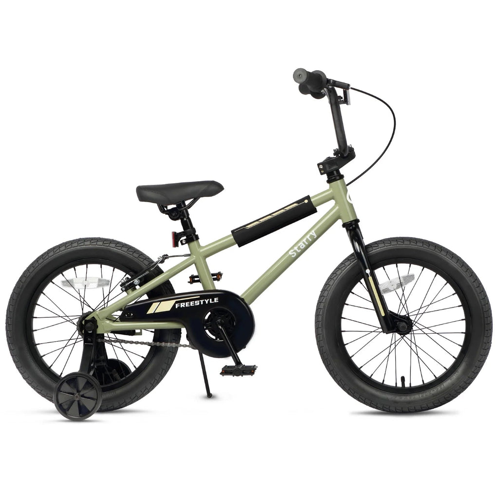 Glerc Kids BMX Style Bicycle 14 Inch Blue With Training Wheels And Coaster Brake