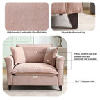 Oversized Chenille Fabric Armchair With 33.9 in Wide Seat Cushion