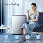 Auseo Countertop Mini Freezer, 3.0 Cu.ft, Silver