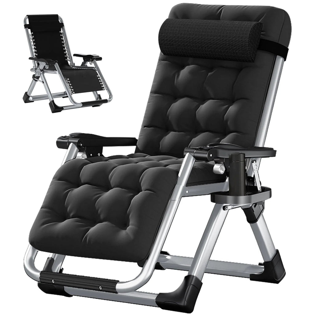 Docred Zero Gravity Folding Recliner Chair With Pad, Headrest And Cup Holder