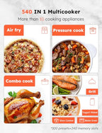 Nuwave Duet Air Fryer And Electric Pressure Cooker Combo, 6 QT Stainless Steel Pot