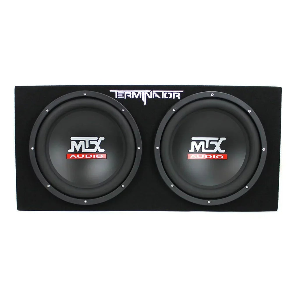 MTX Dual Loaded Subwoofer Enclosure, 12-Inch, 1200-Watt, 4 Pack - TNE212D