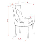 HomeStock Parson Chair With Black Leg And Linen Fabric Light Beige - Frp1T02