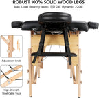 Yaheetech Portable Massage Table, 23 Inch Width, Black