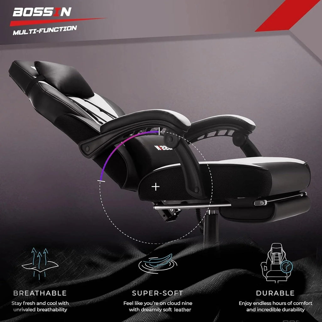 Racing Style Gaming Chair, 300 lbs Big And Tall High Back Computer Chair