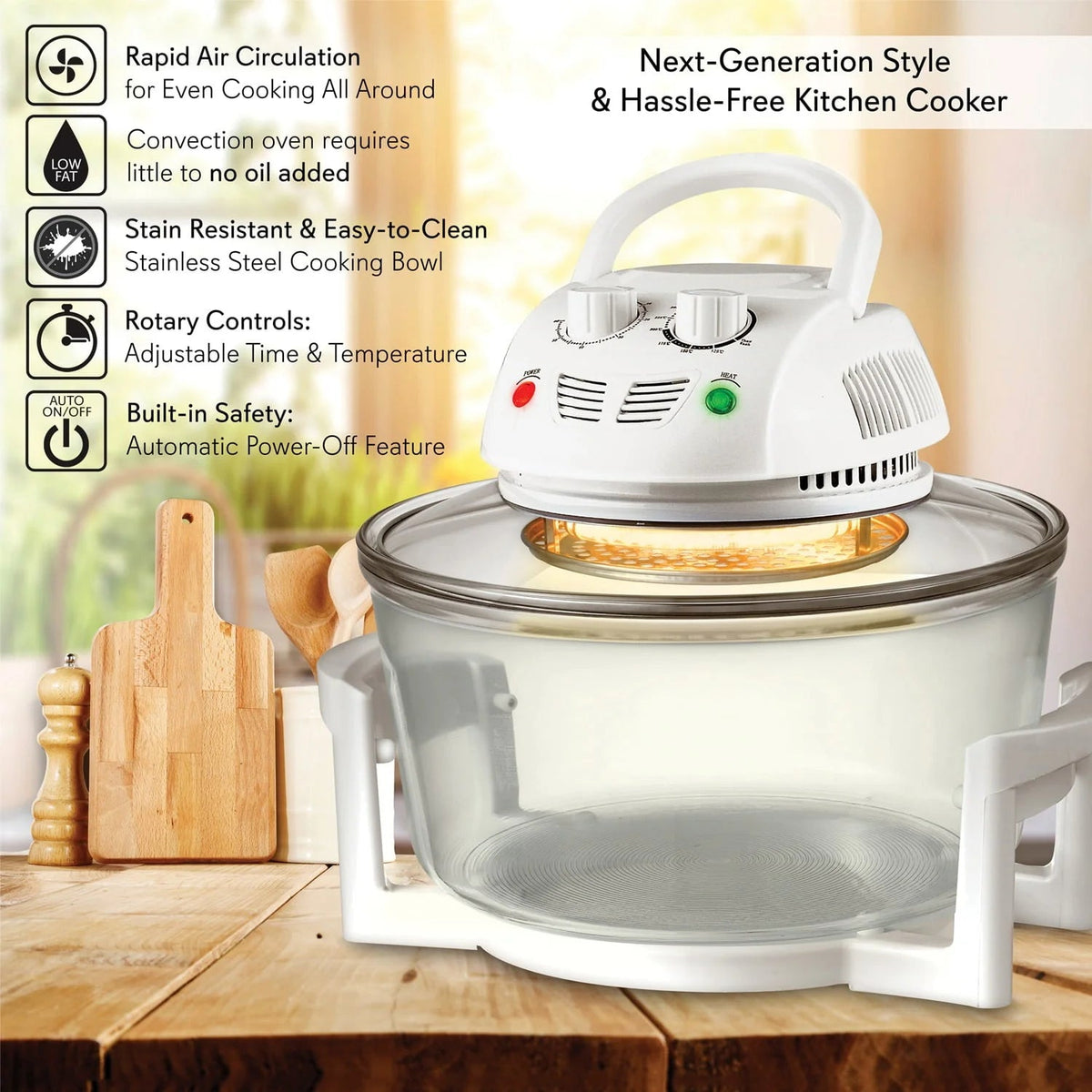 Nutrichef Halogen Oven Air Fryer Infrared Convection Cooker