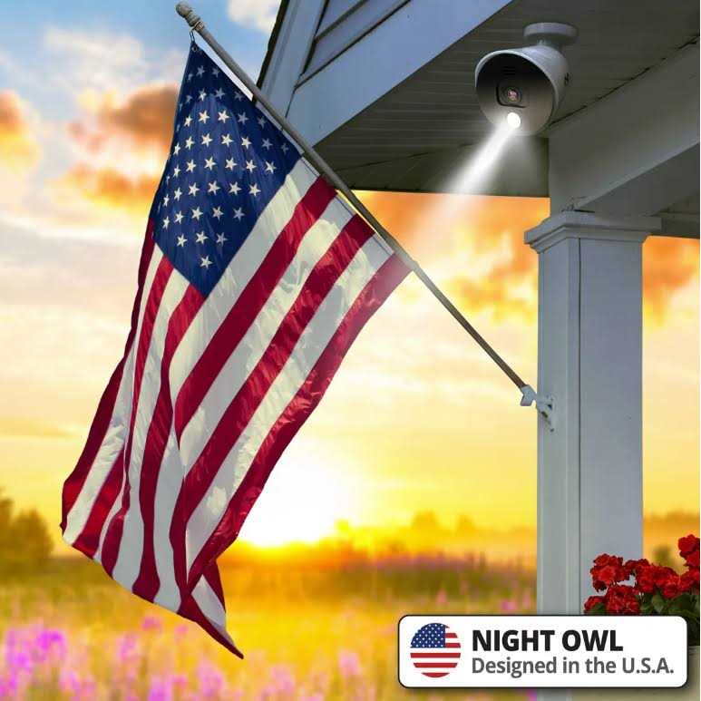 Night Owl 4 Channel 4K Bluetooth DVR With 1TB Hard Drive And 4 Wired 4K Spotlight Cameras