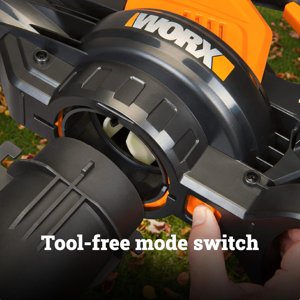 WORX 40V Cordless Leaf Blower, Vacuum And Mulcher With 2 x 4.0 Ah Batteries And Charger - WG583