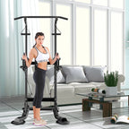 Tappio Power Tower Dip Bar Station Pull Up Bar Stand With Backrest, 400lb Capacity