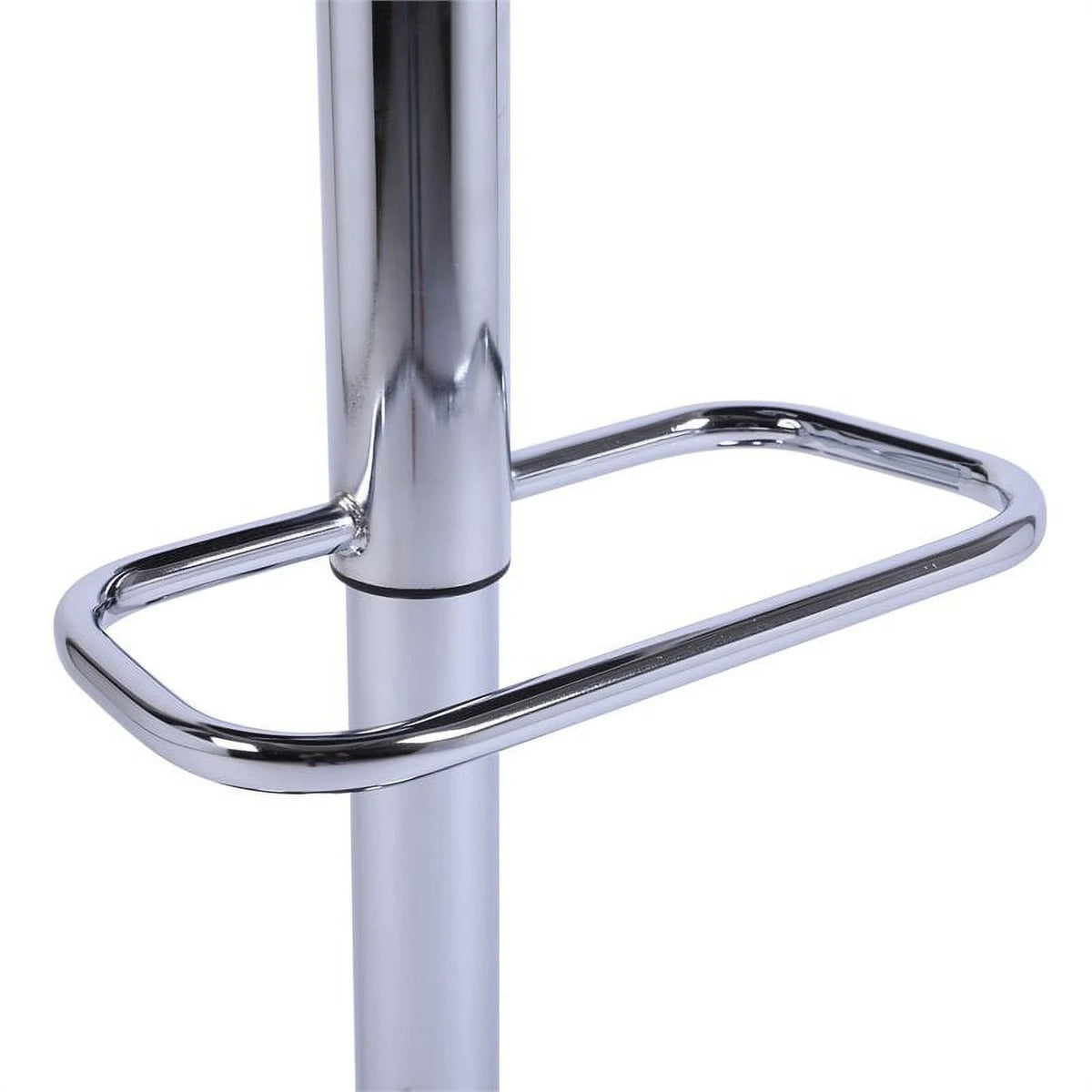 Alexent 2-Piece Swivel Bar Stools, Dark Blue, 43.7-51.6 H, 19.3 W x 18.1 D - Silver Footrest