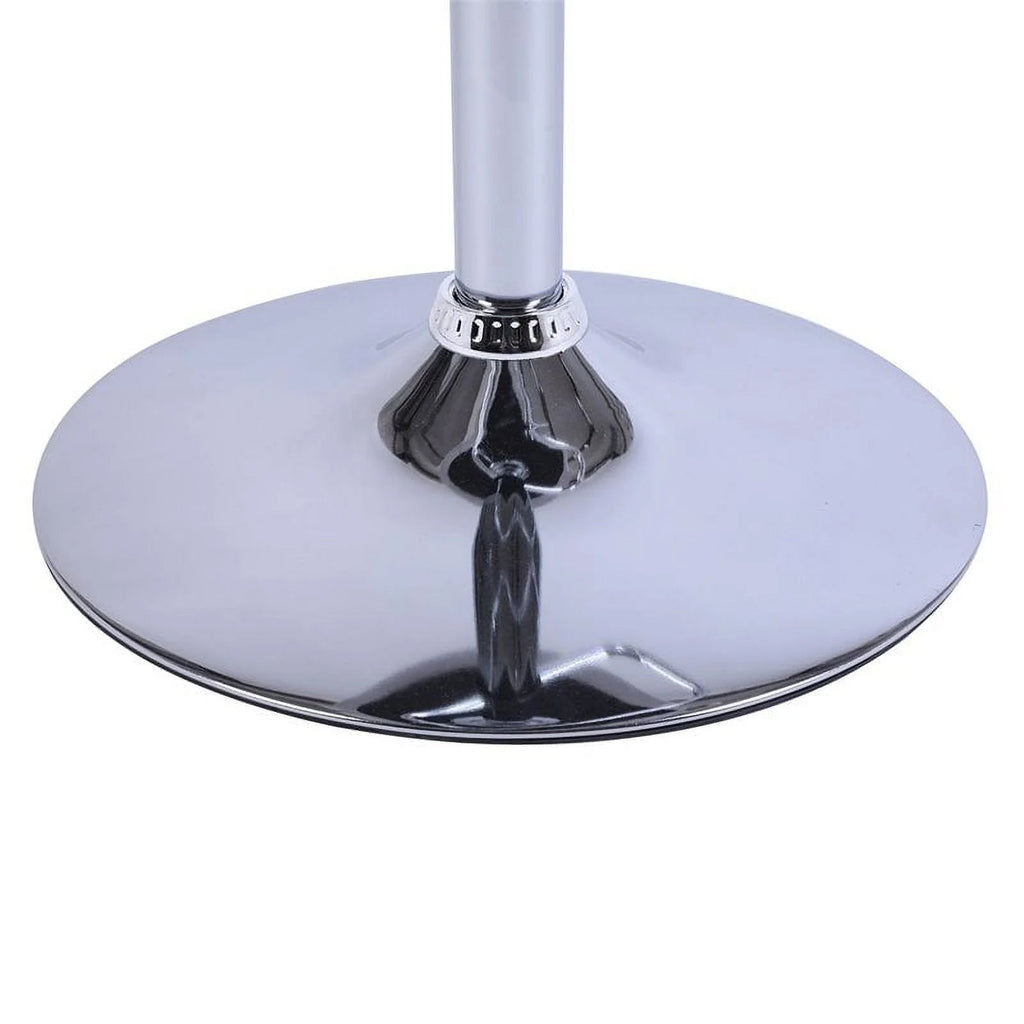 Alexent 2-Piece Swivel Bar Stools, Dark Blue, 43.7-51.6 H, 19.3 W x 18.1 D - Silver Footrest
