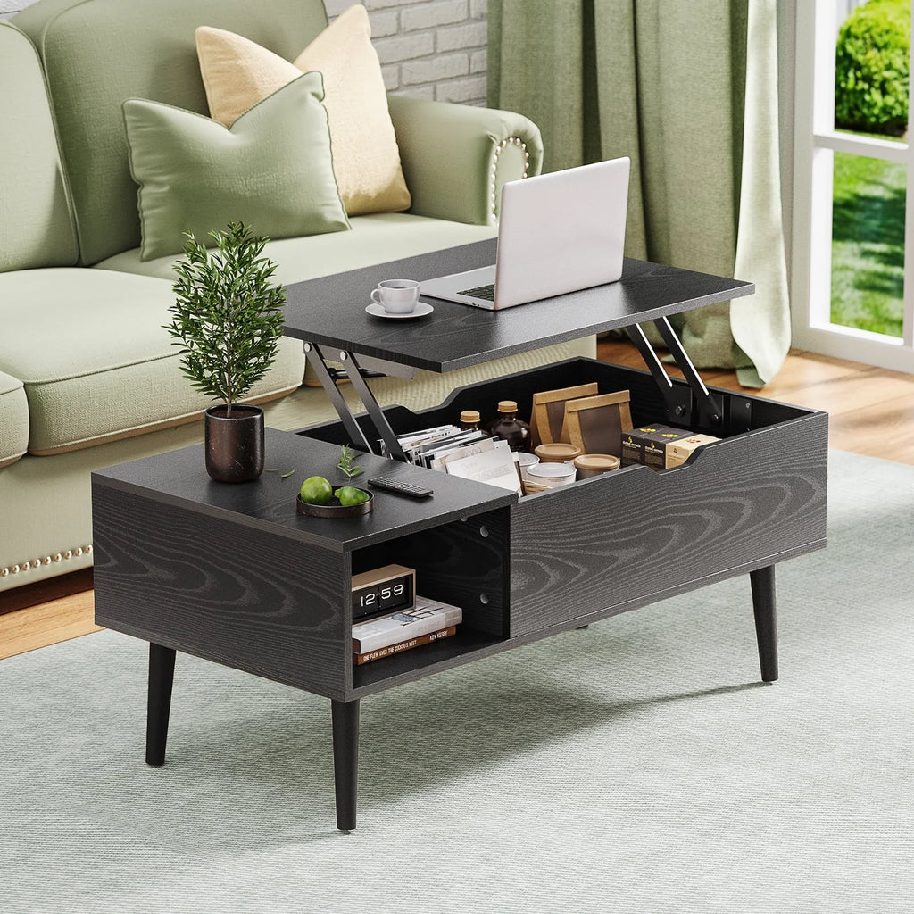 DeeHome Sweetcrispy Lift-Top Coffee Table With Hidden Storage