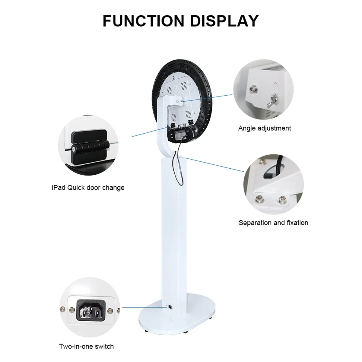 iPad Photo Booth with RGB Ring Light for 10.2in, 10.9in, 11in and 12.9in iPads