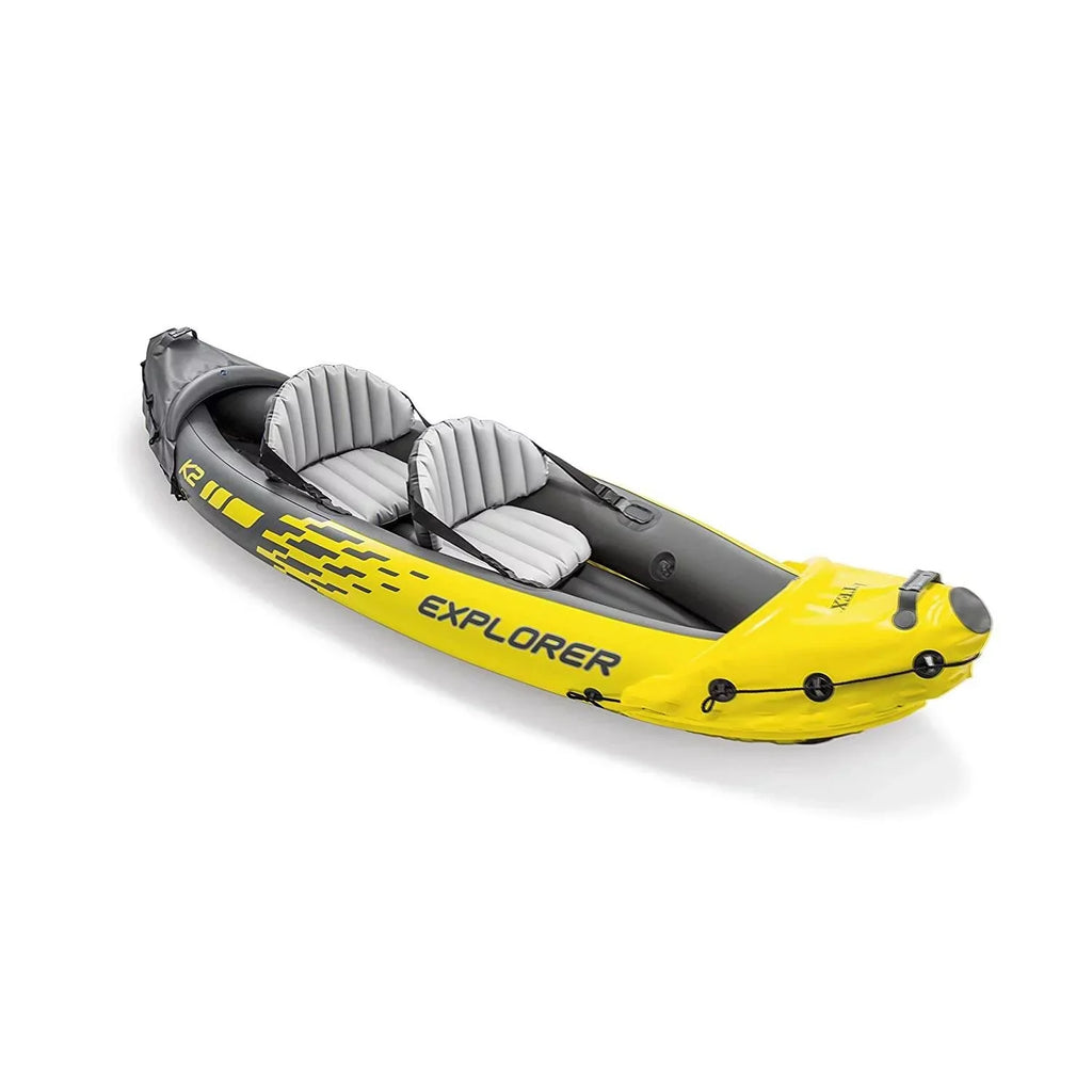 Intex Excursion Pro And Explorer K2 2-Person Inflatable Kayak Bundle With Oars And Pump