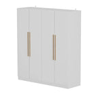 FUFU&GAGA Freestanding Solid Wood Wardrobe Closet With Storage Shelves