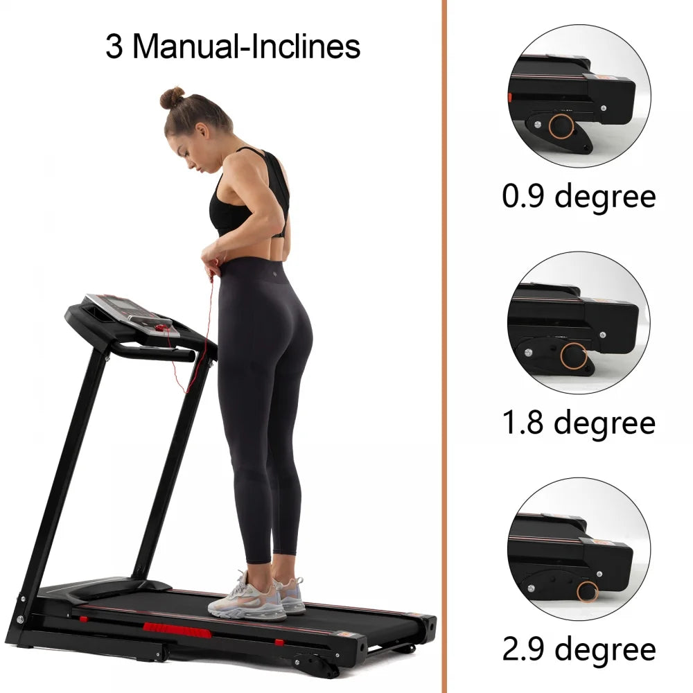Folding Electric Treadmill With 3.5HP Motor, 300LBS Capacity And Incline
