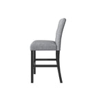 5 Piece Counter Height Wood Dining Set With Rectangle Table And 4 Upholstered High-Back Chairs - 35.4x35.4x36in