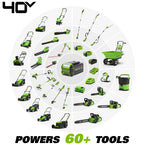 Greenworks 40V 20-Inch Brushless Walk-Behind Push Lawn Mower With 40 Ah Battery And Quick Charger - 2516302