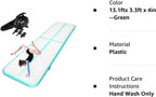 Inflatable Gymnastics Tumble Track Air Mat, 10FT/13FT/16FT, 4 Inches Thick - With Electric Air Pump