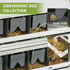 PawHut Chicken Nesting Boxes With 2 Egg Collection Trays, 8 Compartments