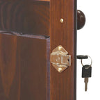 3-Door Solid Wood Wardrobe Armoire With 2 Drawers - 72in H x 45.8in W x 20.75in D