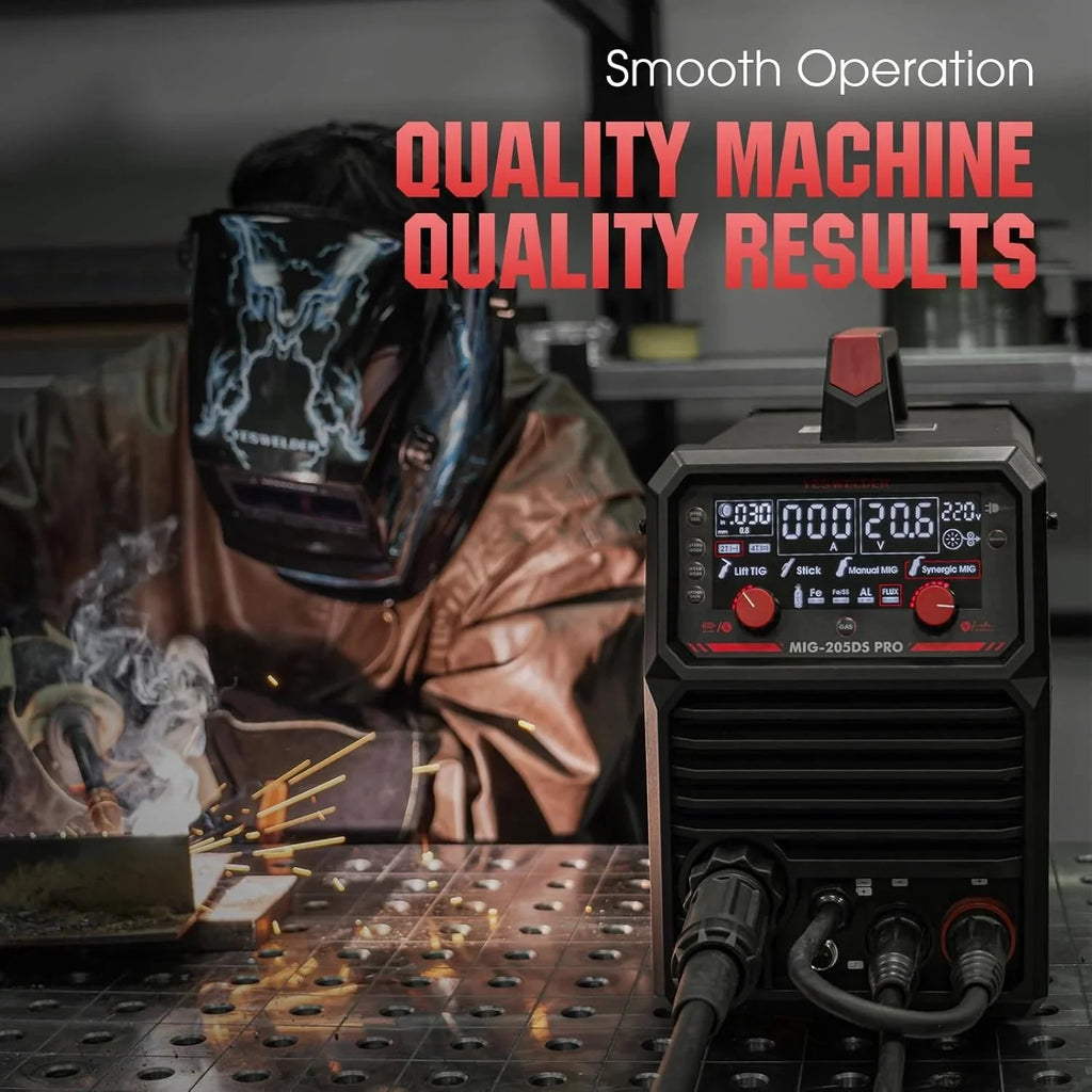 YESWELDER Flux Core MIG/Lift TIG/Stick Welder, 135 Amp, 110V - FLUX-135PRO