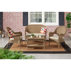 Hampton Bay Rosemont Stackable Outdoor Patio Lounge Chair With Putty Tan Cushion - 65-91-1BR-996