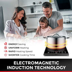 RapidTherm Portable Induction Cooktop Hot Plate, 1800W, 8 Temperature Levels