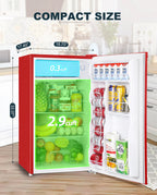 Upstreman 3.2 Cu.Ft. Single Door Mini Refrigerator With Freezer - BR321