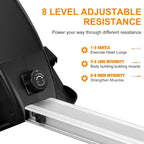 FISUP Magnetic Rowing Machine With 8 Level Adjustable Resistance, Black - RMF7