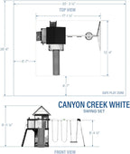Backyard Discovery Cedar Wood Swing Set With Wave Slide, Clubhouse, Play Kitchen, Belt And Web Swings - Canyon Creek