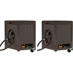 Water-Powered Auto-Rewind Garden Hose Reel, Java, 125-Foot, 2-Pack