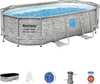 Horizon Series II Steel Above-Ground Pool Package, 14 ft x 8 ft 2 in x 39.5 in
