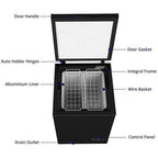 Northair Chest Freezer 3.5 Cu Ft With 2 Removable Baskets - Black