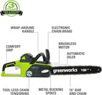 Greenworks 40V 16 inch Brushless Cordless Chainsaw With 4.0Ah Battery And Charger