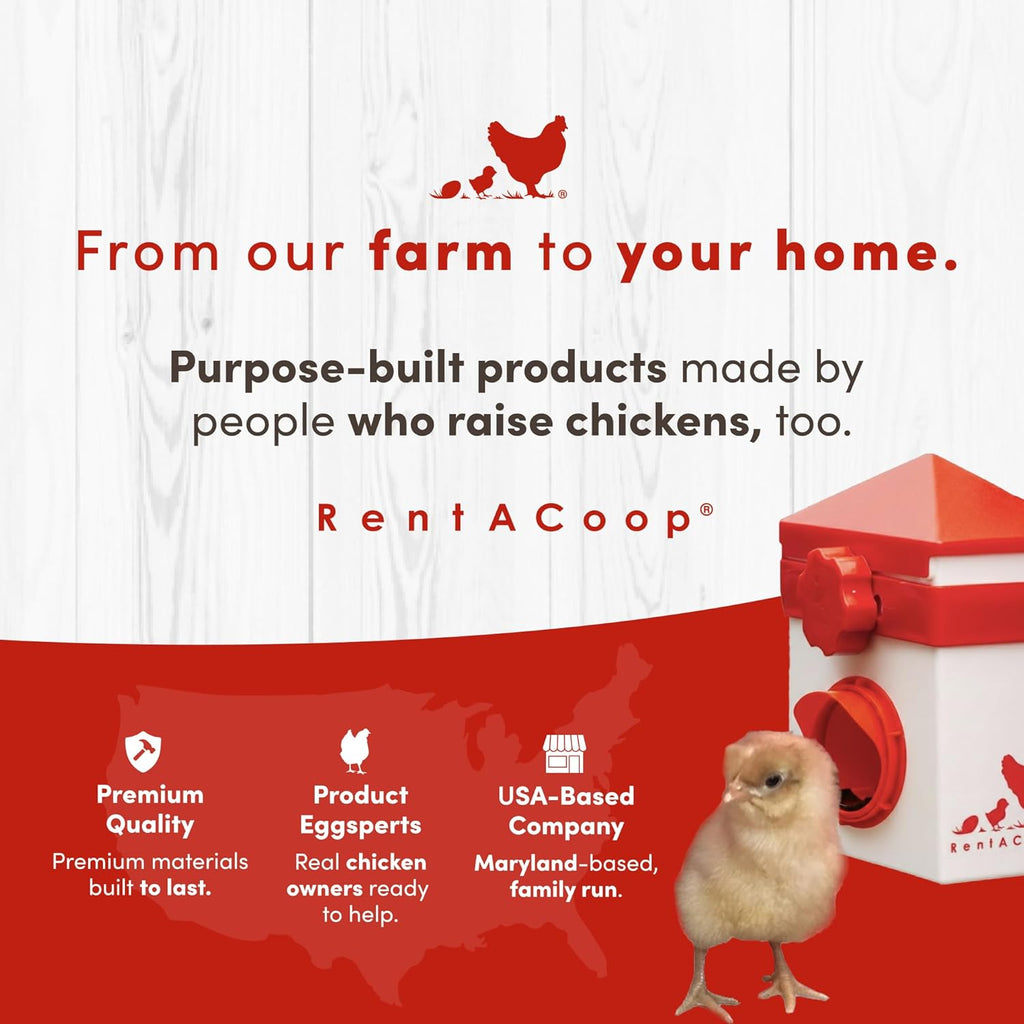 RentACoop Big Red Barn Chick Brooder Set With 12 x 12 Heating Plate, Feeders And Waterers