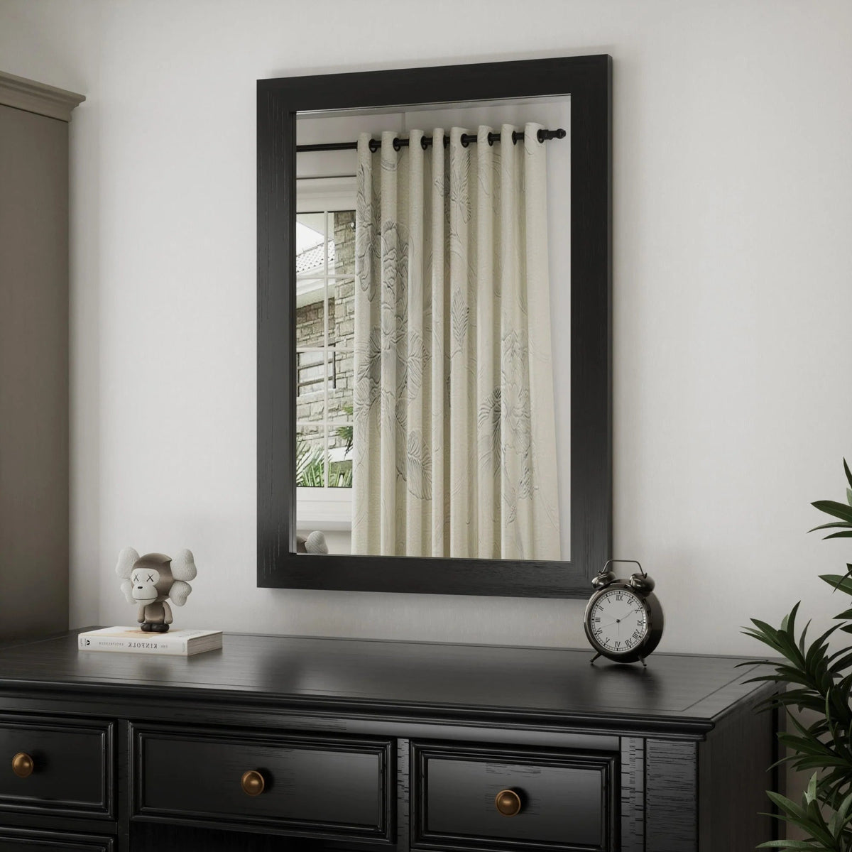 Rectangular Wall Mirror With Wood Frame, 18 x 26 in, 22 x 30 in, 24 x 36 in, or 40 x 26 in - Multiple Sizes