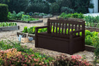 Keter Solana Storage Bench Deck Box, 70 Gallon, Brown, 54.6 x 23.4 x 32.8 in - Solana 70 Gallon Storage